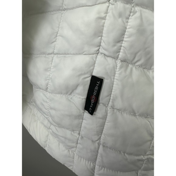The North Face ThermoBall Jacket Womens Size XS White Full Zip Light Puffer Coat - Picture 11 of 13